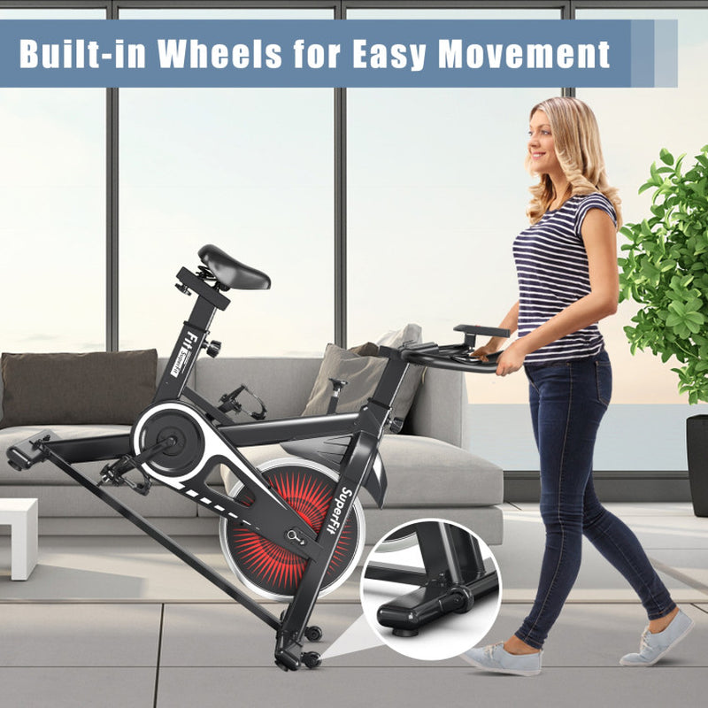 Indoor Silent Belt Drive Adjustable Resistance Cycling Stationary Bike